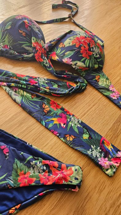 Strój CALZEDONIA 75B 70C  M + gratis narzutka tunika plażowa
