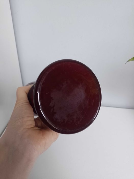 Wazon PRL czerwony ciemny