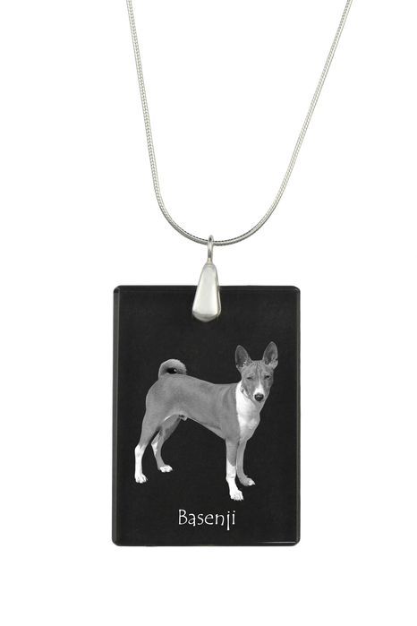 Basenji naszyjnik kryształowy z psem Art-Dog