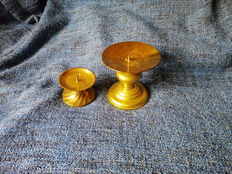 swieczniki mosiezne 2 sztuki