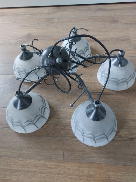 Śliczna 5cio-ramienna lampa wisząca - salon, jadalnia