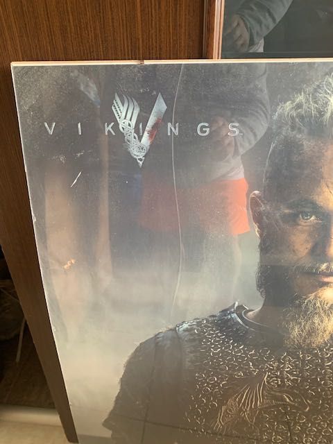 Plakat Vikingowie RAGNAR Lothbrok 90x60 cm antyrama pleksi DUŻY