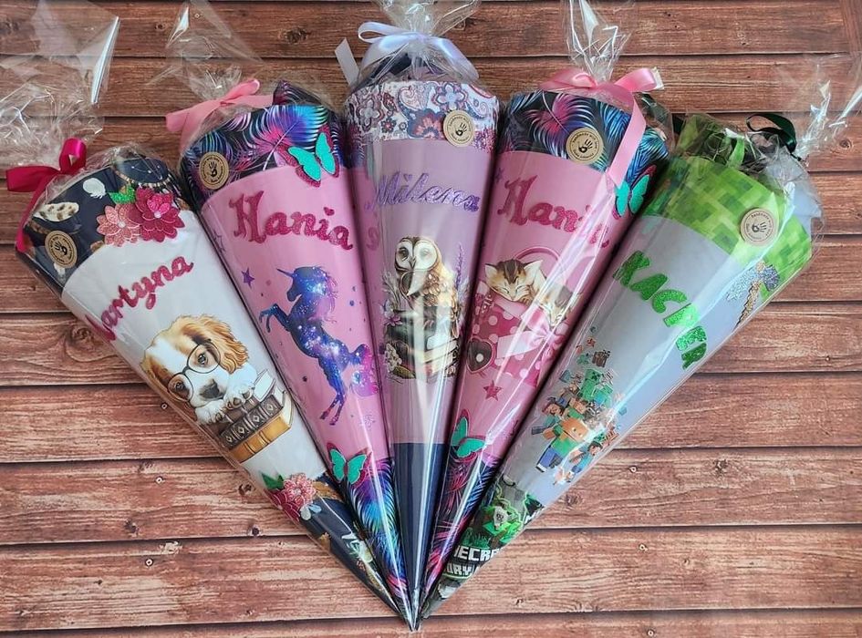Tyta róg obfitości dla pierwszoklasisty handmade