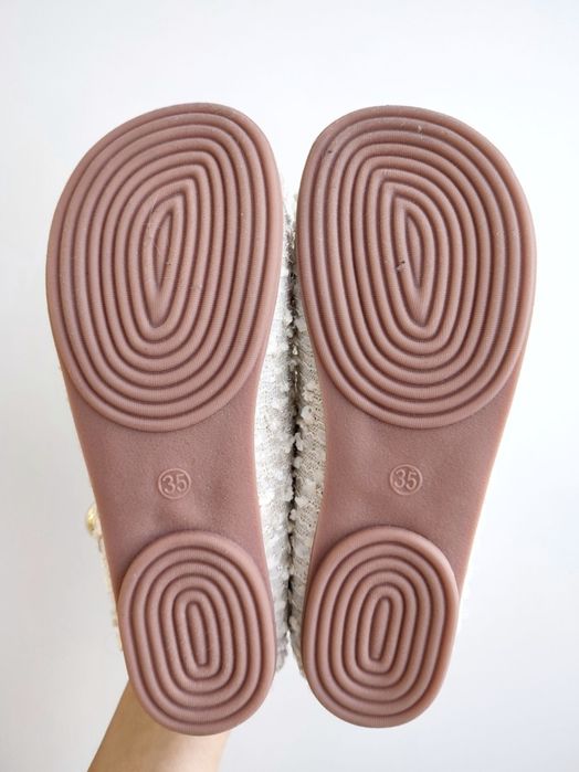 Святкові туфлі, балетки золотисті 35р, 21см