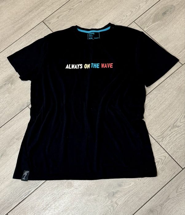 Meski tshirt krotki rekaw czarny XXL