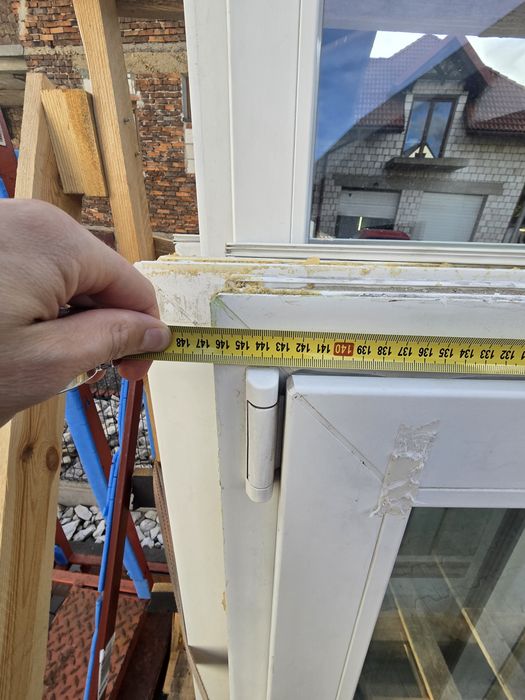 Okno pcv uzywane białe 1465x1435