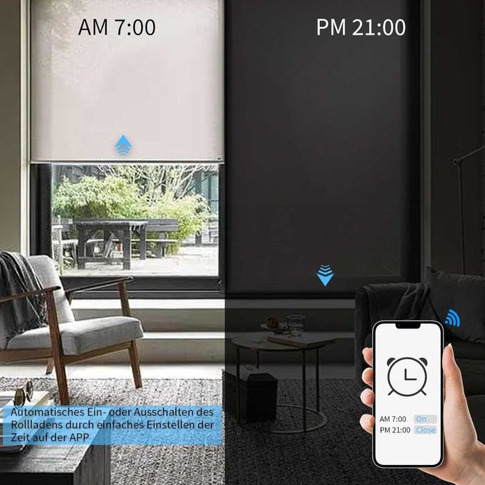 Włącznik żaluzjowy sterowanie rolet szklany czarny WIFI TUYA