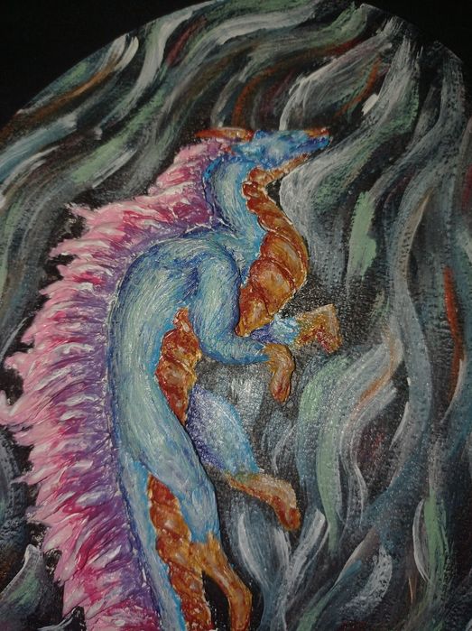 Объемная картина дракон акрил 30×20