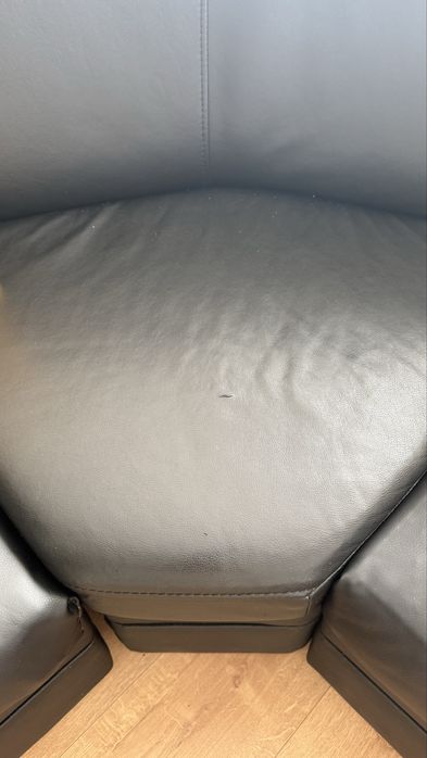 Sofa czarna narozna