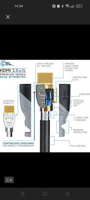 Kabel HDMI 4K CSL 10m super jakość