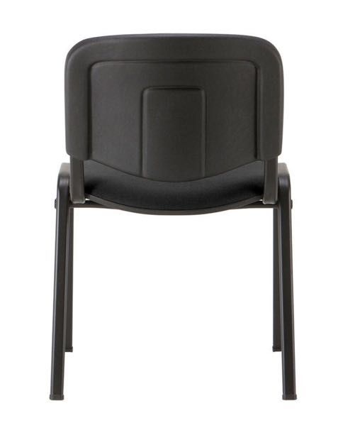 4 -  Cadeira  de Espera Escritorio em Estofo/Tecido Cinza escuro