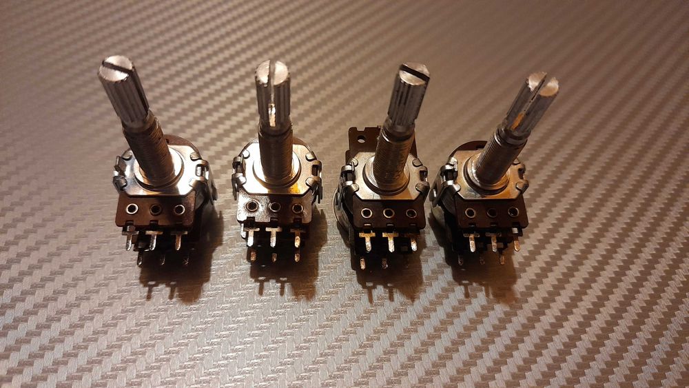 Potencjometry UNITRA TELPOD 2x100k, 2x47k oryginalne, używane, sprawne