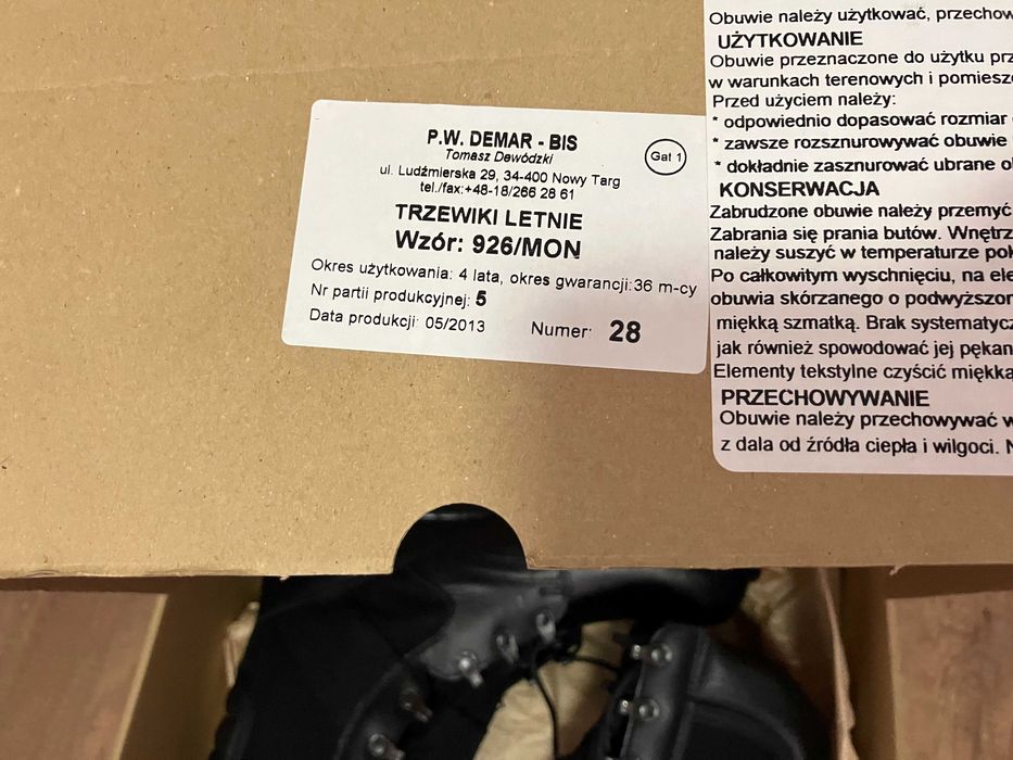 Buty wojskowe Demar/wz. 926/MON rozm 28