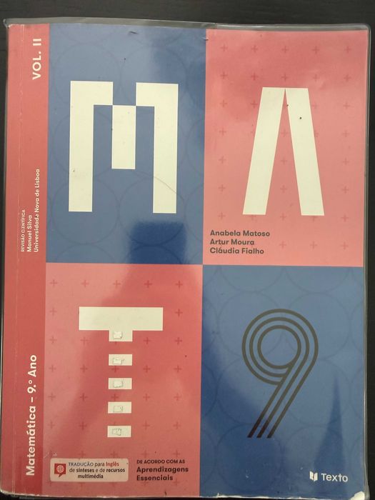 Livro Matemática MAT 9 (Vol. I e Vol. II)