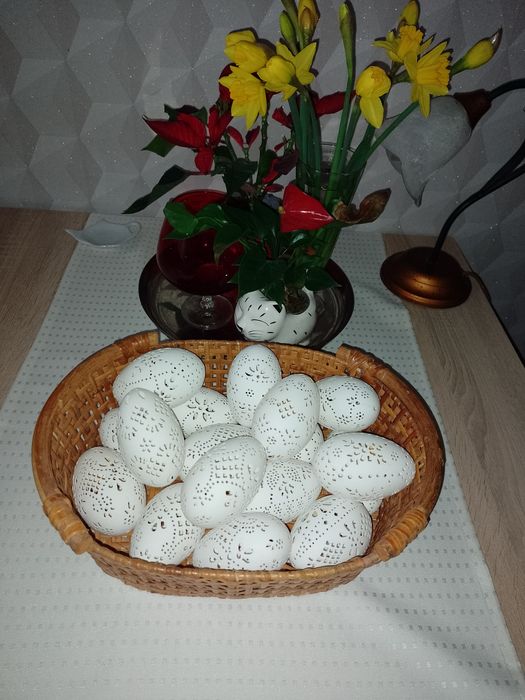 Pisanki ażurowe wydmuszki Wielkanoc 4 sztuki