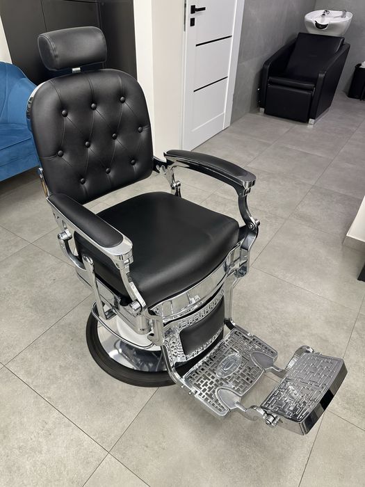 Gabbiano fotel barberski Old Ernesto czarny