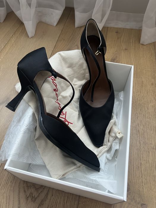 Сатинові чорні туфлі Kachorovska Liza