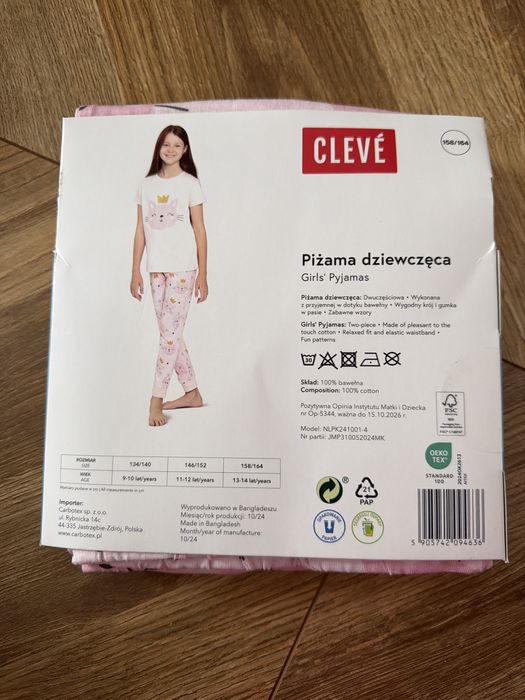 Pizama dziewczeca cleve  158/164