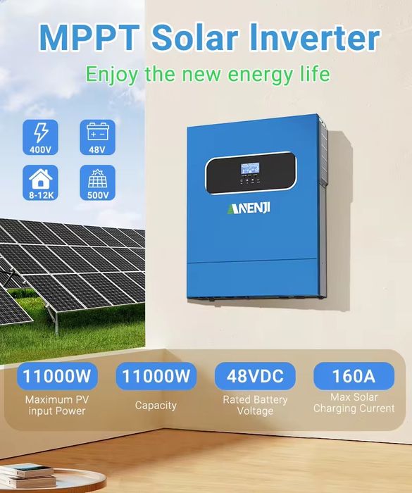 Anenji 11KW 48v Гібридні сонячні інвертори