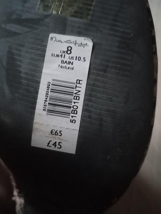 Miss Selfridge 41r NOWE botki skóra węża 27cm panterka