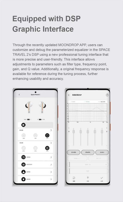 Moondrop Space Travel 2 TWS HiFi  Bluetooth 6.0  навушники ANC
