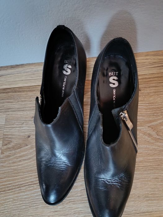 Eleganckie półbuty skóra naturalna 40