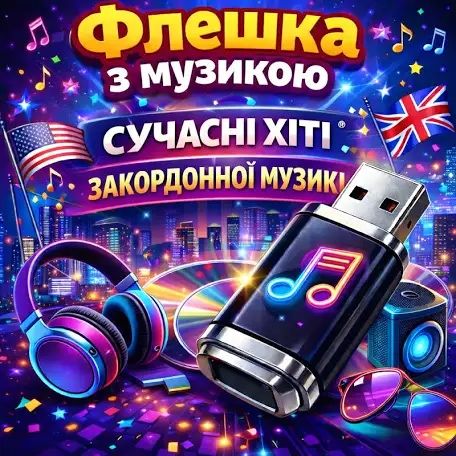 USB ФЛЕШКА с МУЗЫКОЙ 1200 тыс. Треков 16 ГБ цена 399 грн