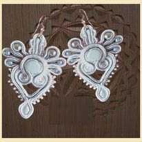 Folkowe kolczyki wzorowane na góralskiej parzenicy - różna kolorystyka