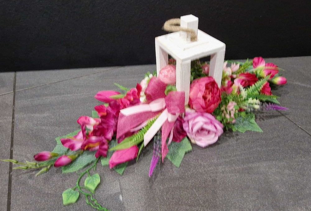 Komplet kompozycji kwiatowych na grób 2xstroik wkład do wazonu WG141