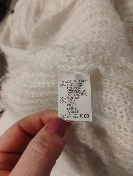 Biały kardigan S. M.