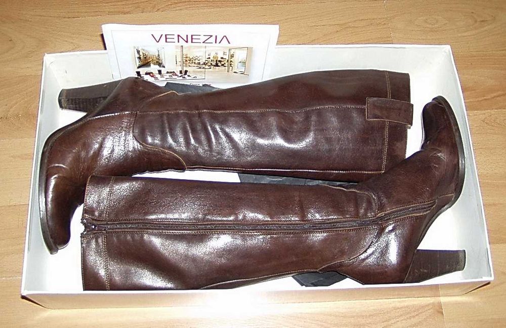 Damskie buty kozaki Venezia roz.38 Brązowe Vintage