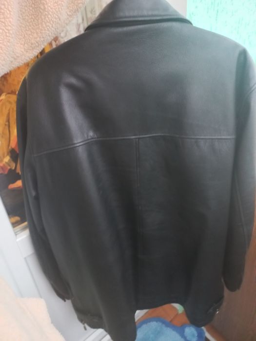 Кожана зимова куртка 4xl