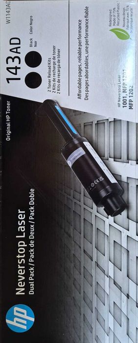 3 recargas Toner HP 143AD Preto