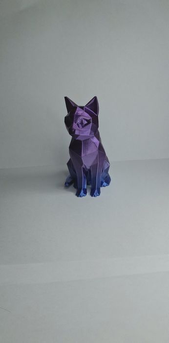 Figura de um gato feito na impressora 3d
