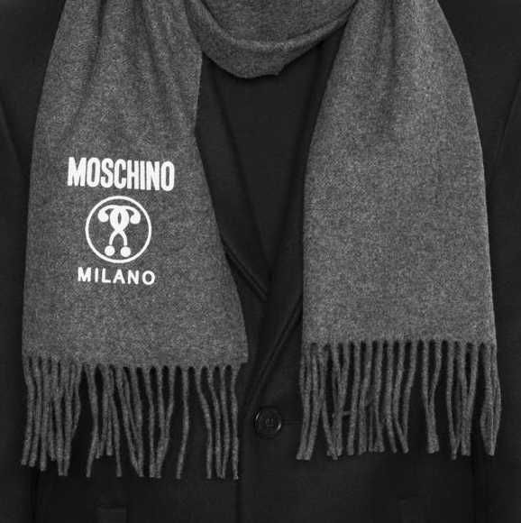 NOWY wełniany szal Moschino, 100% wełna