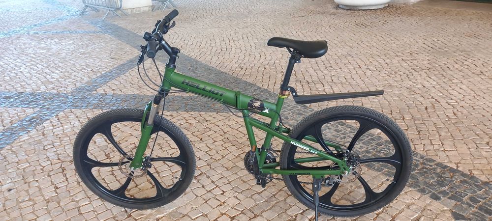 Bicicleta de Montanha Dobrável Helliot Hummer 01 – Verde Militar