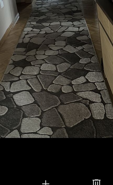 Chodnik dywan efekt kamieni braz 10 metrow