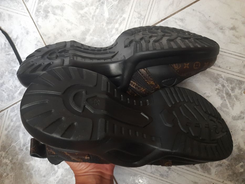 LV Sneakersy czarno brązowe podwyższane 37