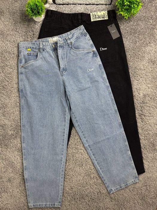 Джинси Dime baggy jeans чоловічі широкі спортивні штани Дайм чорні світлі джинси | Джинсы Дайм мужские черные широкие спортивные штаны Dime Baggy