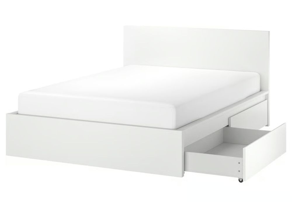 Łóżko MALM Ikea 140x200 Białe Łódź Widzew