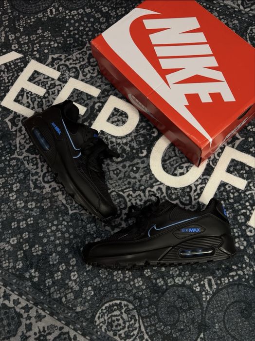 Кроссівки Nike Air Max 90 Оригінал Azure Shadow Black (41-45 розмір)