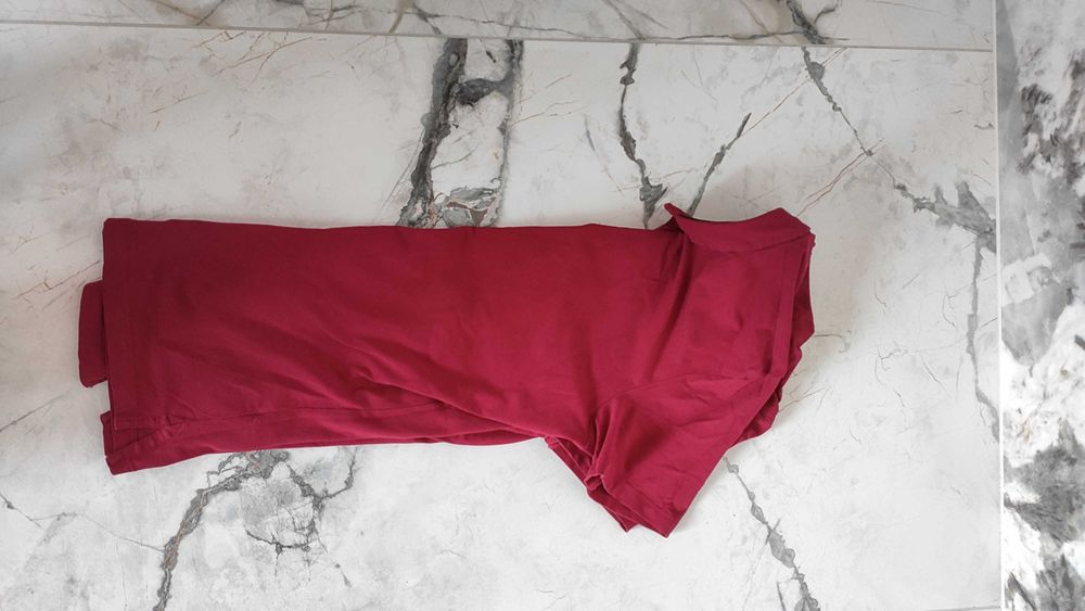 Bordowa koszulka polo Reserved, rozmiar S