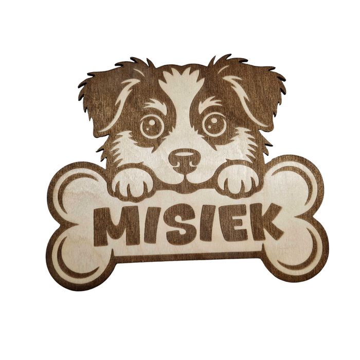 Tabliczka na budę z imieniem i wizerunkiem psa 100 WZORÓW