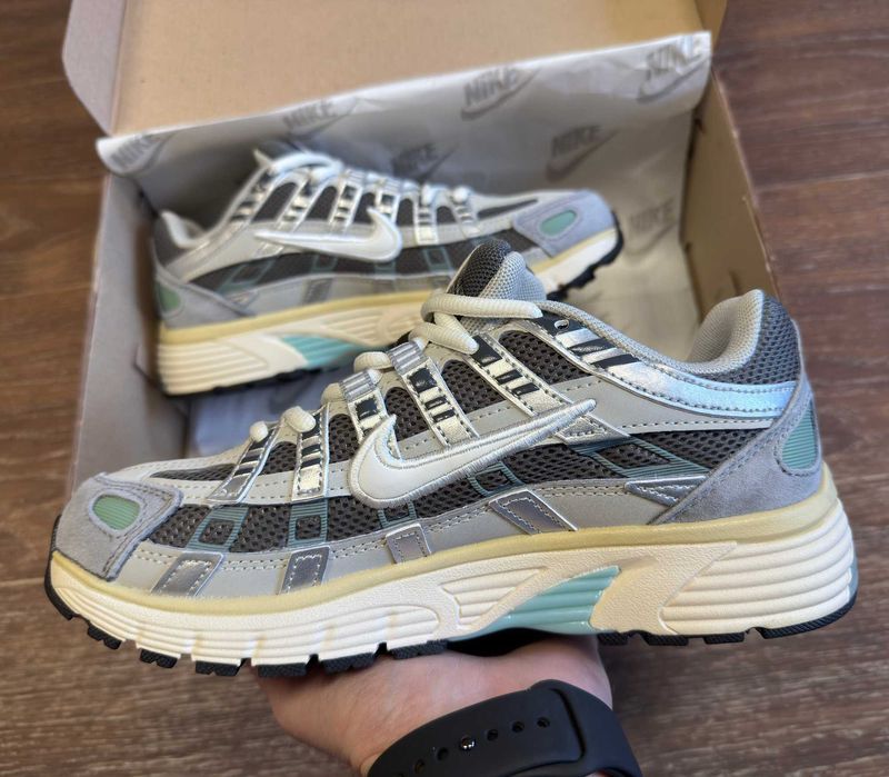 Кроссовки Мужские Nike P6000 Flat Pewter/Grey Beige Green/Кросівки Чоловічі Найк П6000