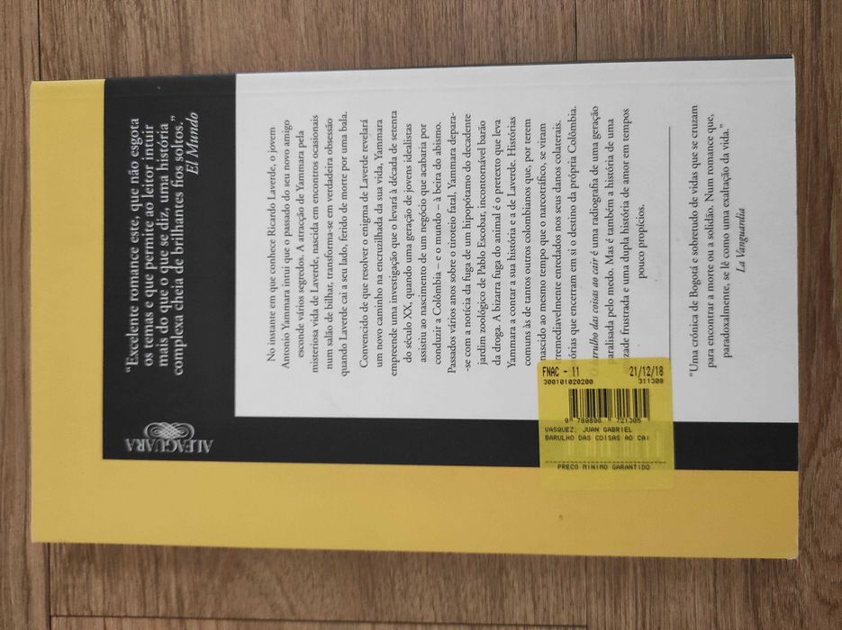 Juan Gabriel Vasquez - Barulho Coisas Cair (Novo-Portes grátis)