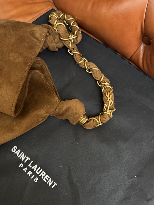 Шикарная брендовая женская замшевая сумка YSL. Новая