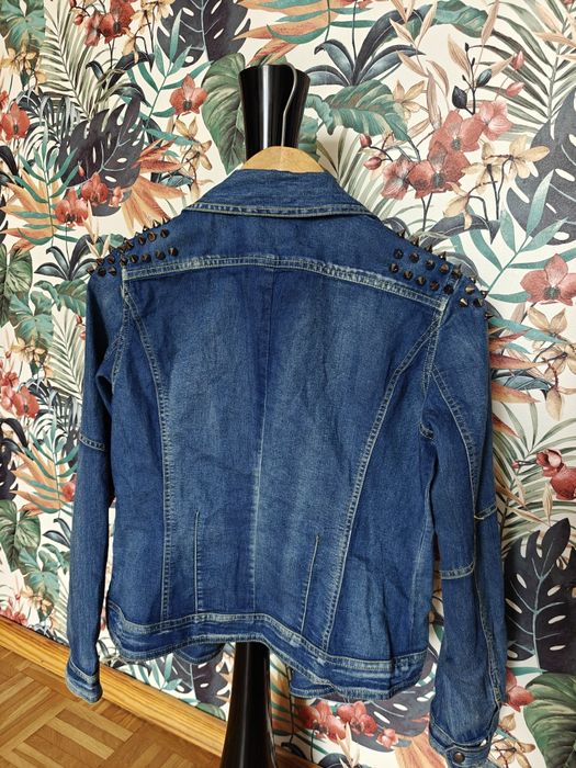 Niepowtarzalna kurtka jeansowa z ćwiekami. Nowa, rozmiar S