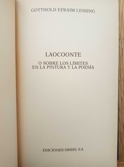 G.E. Lessing - Laocoonte: sobre los límites en la pintura y la poesía (portes incl.)