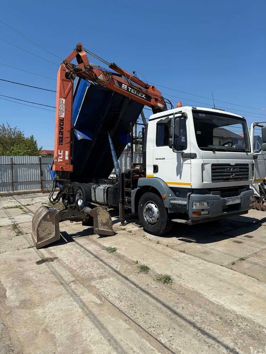 Продам самосвал с манипулятором и грейферными ковшами MAN TGM 26.280