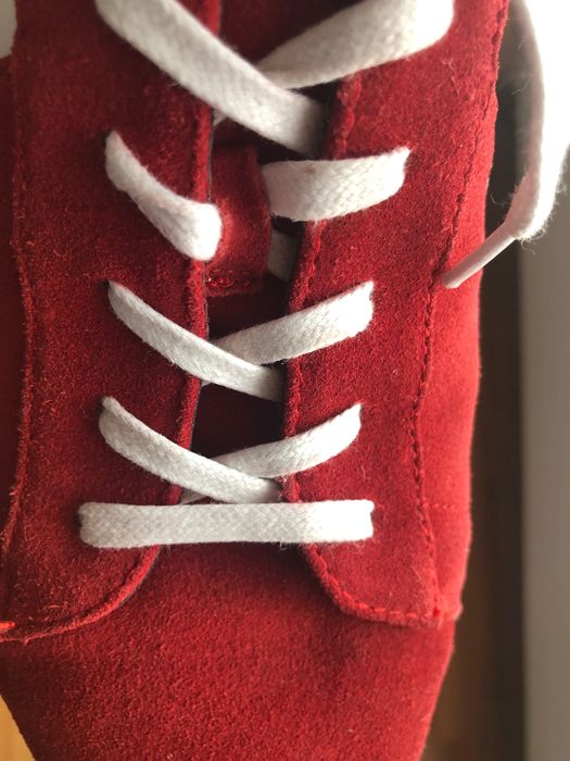 Calvin Klein Sammy 2 czerwony zamsz skóra Sneaker buty sportowe